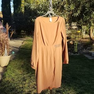 Faux Ultrasuede Shift Dress